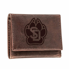 University of South Dakota, Tri-Fold Wallet, Brown, CH, 100% Genuine L - Collegiate Home
