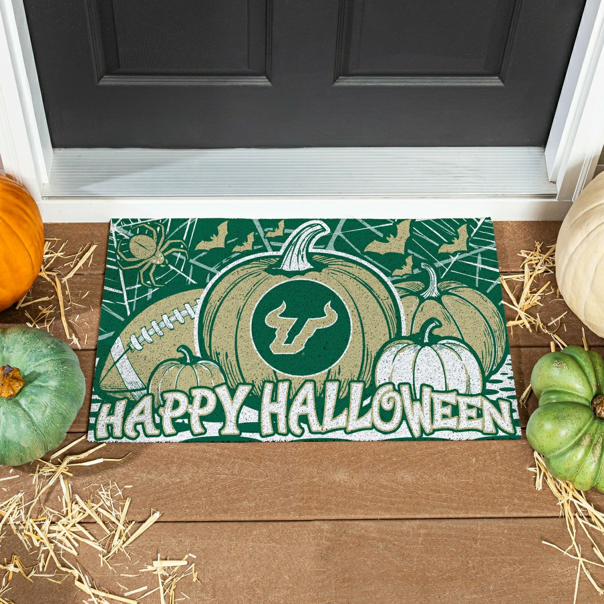 UNIVERSITY OF SOUTH FLORIDA Halloween PVC Mat, 28"x16" - Collegiate