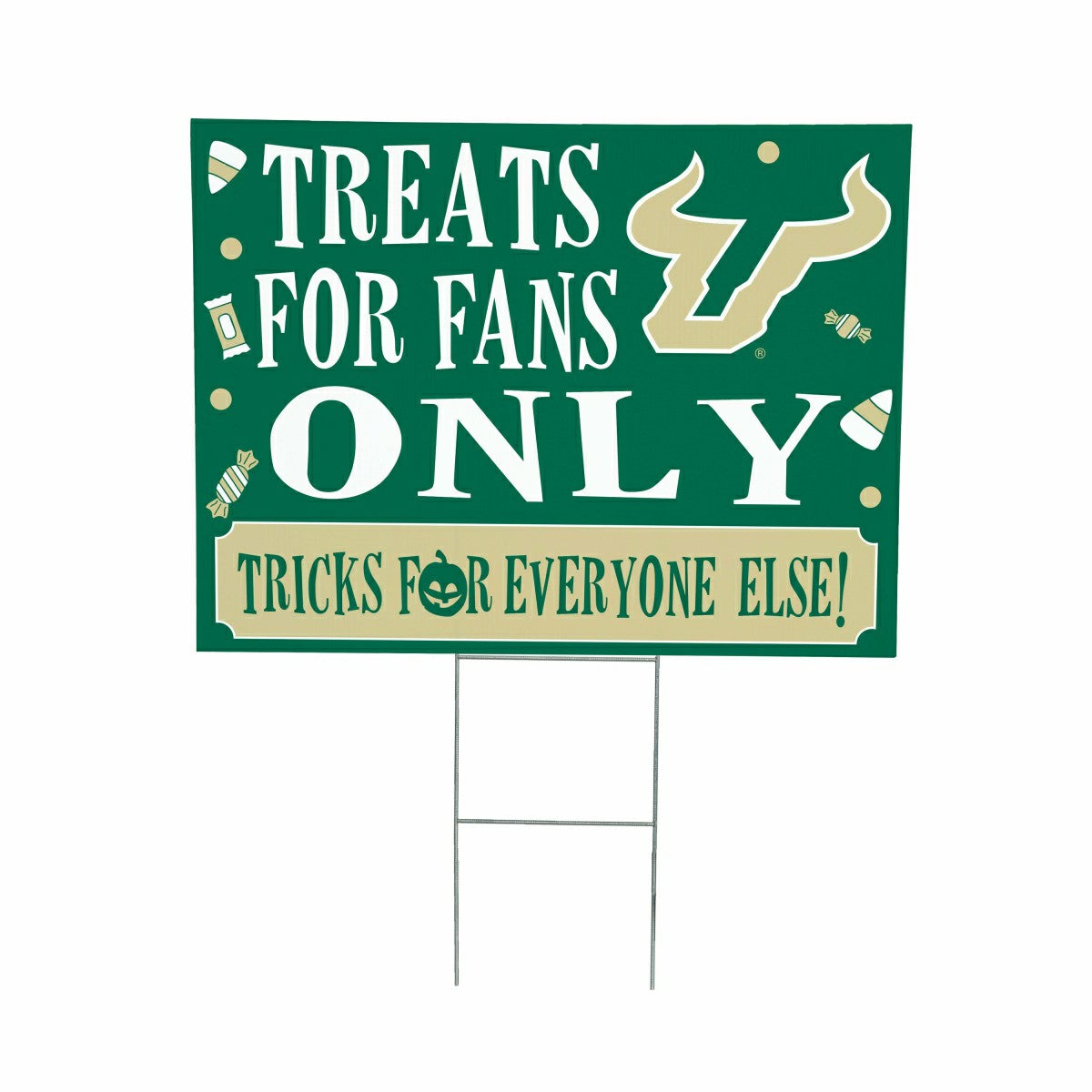 University of South Florida Yard Sign, Halloween Treats for Fans - Collegiate Home