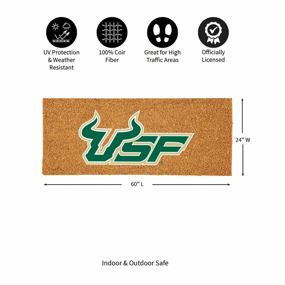 University of South Florida Extra Large Full Color Coir Mat, 60"x24" - Collegiate