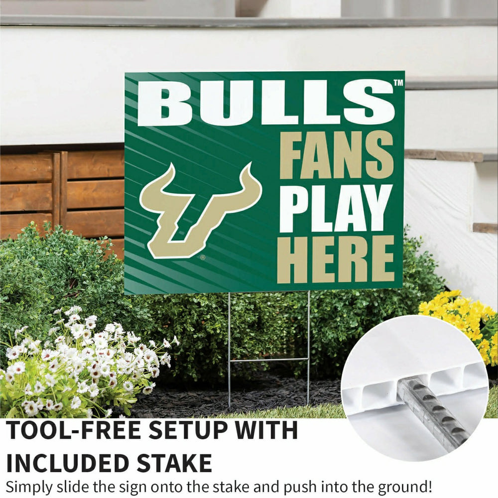 University of South Florida Coroplast Yard Sign "Fans Play Here" - Collegiate Home