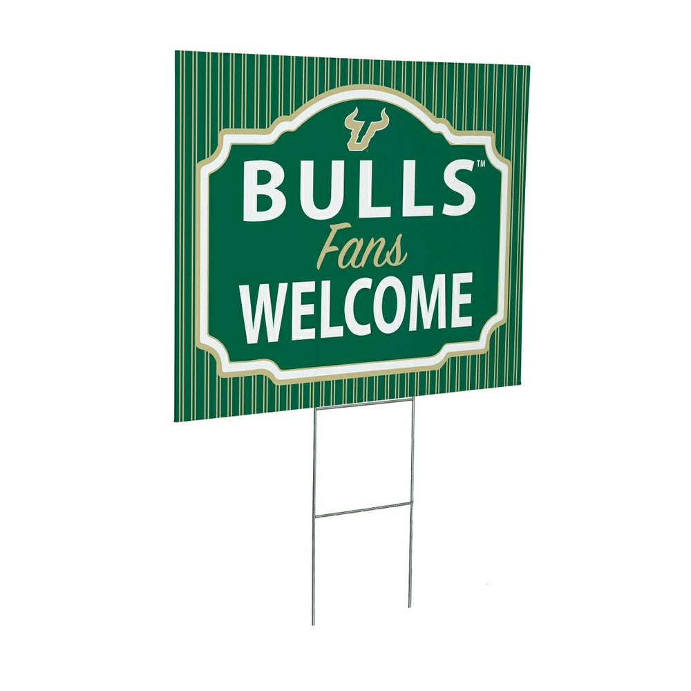 University of South Florida Coroplast Yard Sign, "Fans Welcome" - Collegiate Home