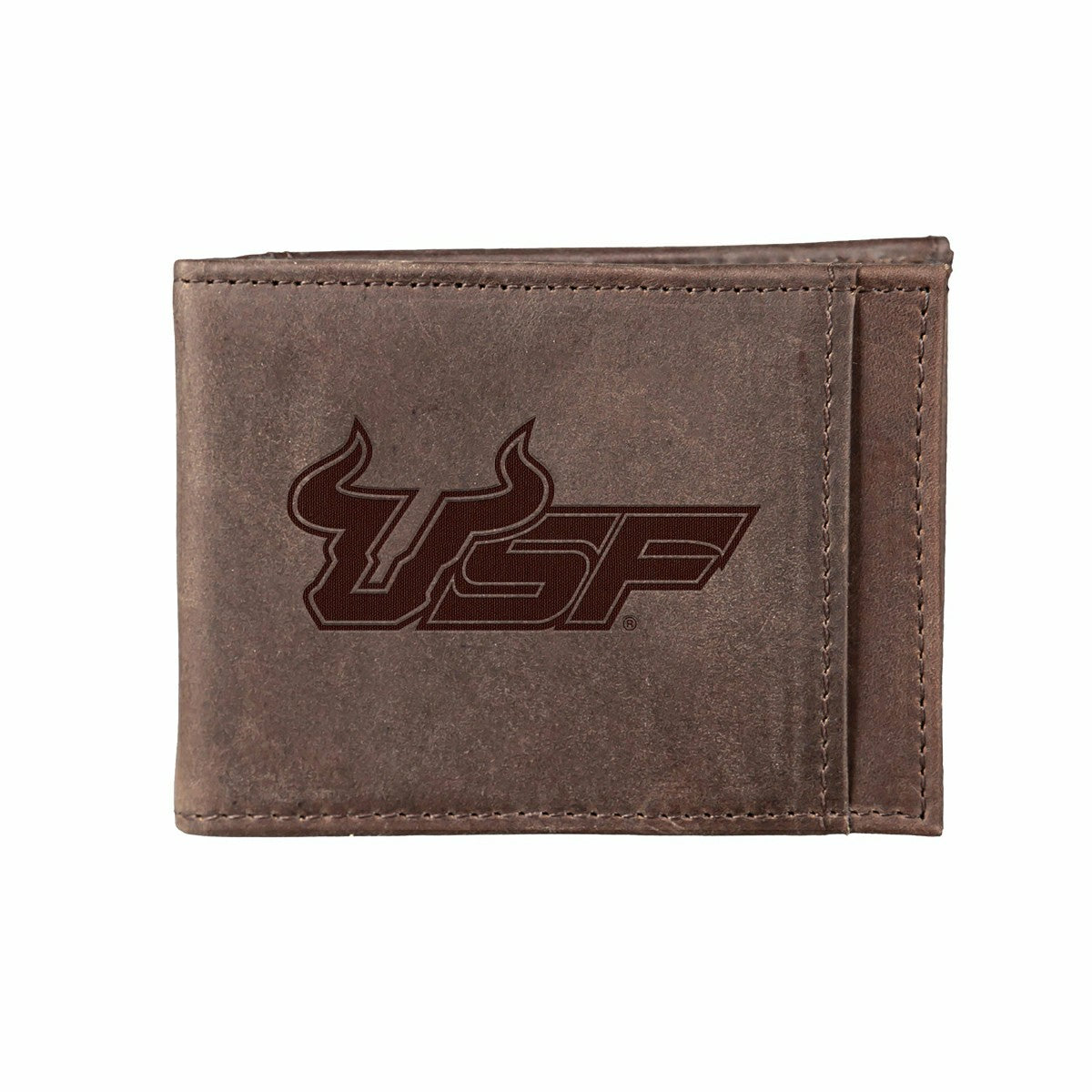 Front Pocket Wallet w/ RFID Blocking, South Florida, Brown - Collegiate Home