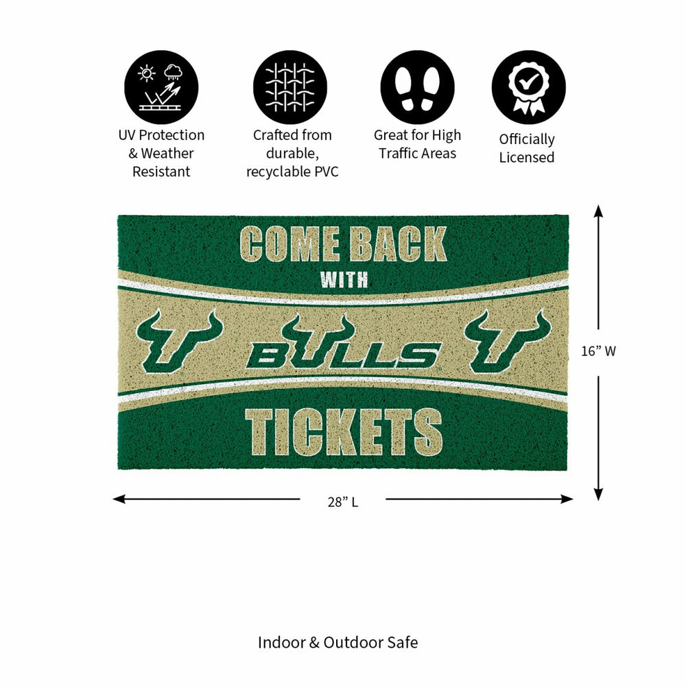 28" x 16" PVC Trapper Mat, Come Back with Tickets, University of South - Collegiate