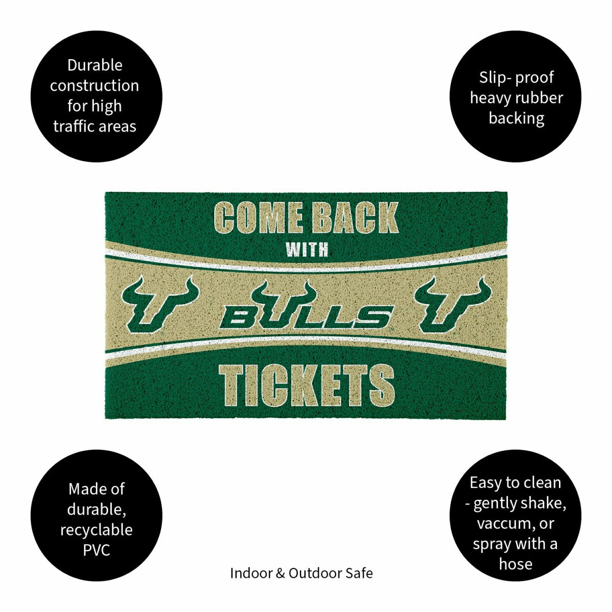 28" x 16" PVC Trapper Mat, Come Back with Tickets, University of South - Collegiate