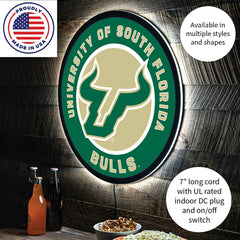 LED Wall Decor, Round, University of South Florida - Collegiate Home
