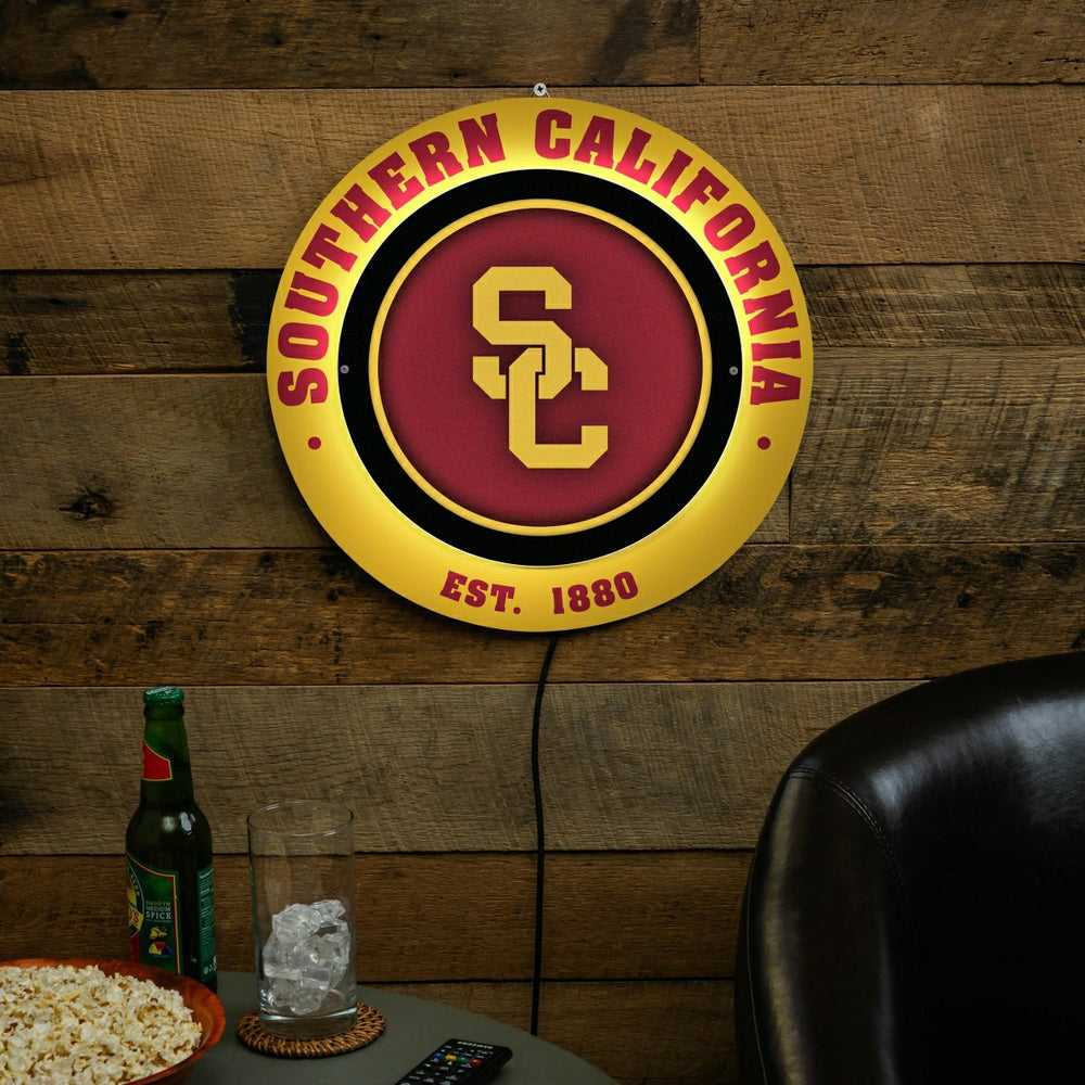 University of Southern California, Metal Lite, Round - Collegiate