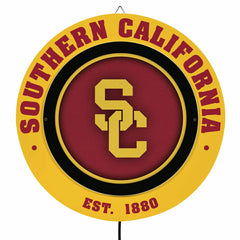 University of Southern California, Metal Lite, Round - Collegiate
