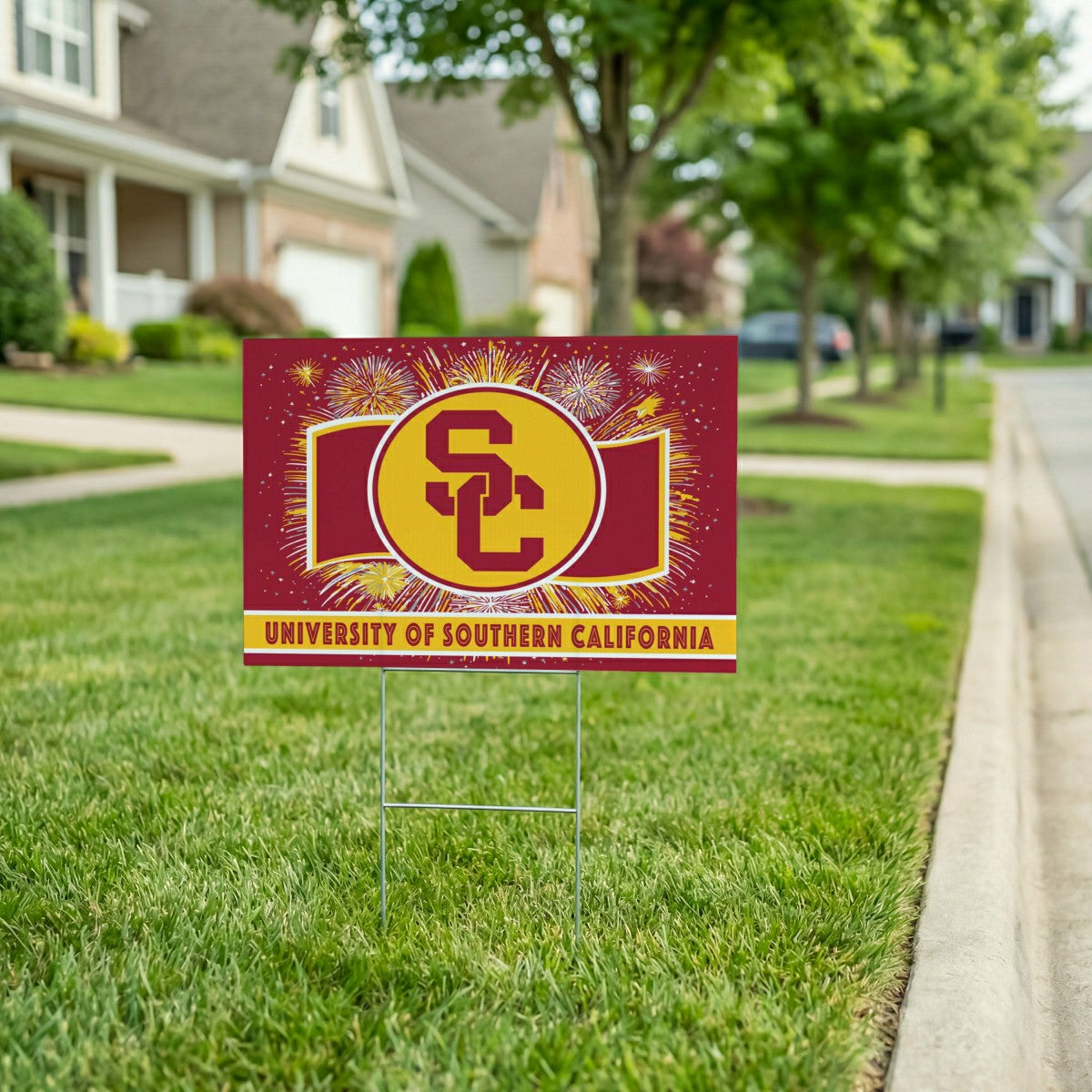 University of Southern California Yard Sign, Patriotic - Collegiate Home