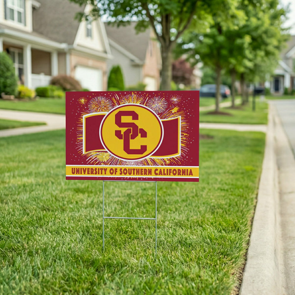 University of Southern California Yard Sign, Patriotic - Collegiate Home