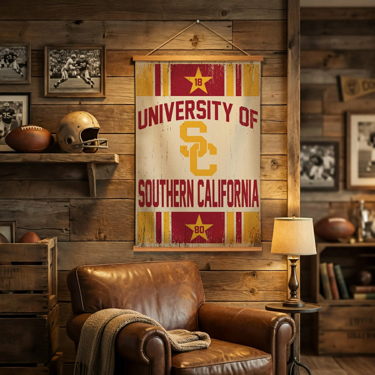University of Southern California, Canvas Wall Tapestry, Medium, 36x24 - Collegiate Home