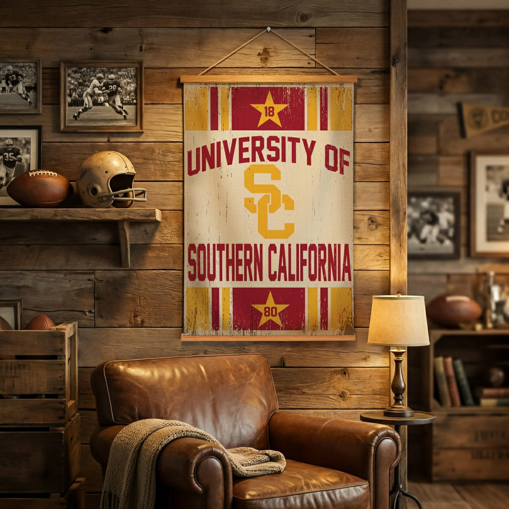 University of Southern California, Canvas Wall Tapestry, Medium, 36x24 - Collegiate Home