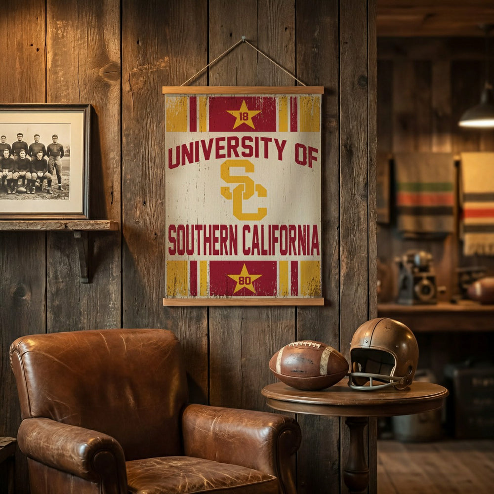 University of Southern California, Canvas Wall Tapestry, Medium, 36x24 - Collegiate Home