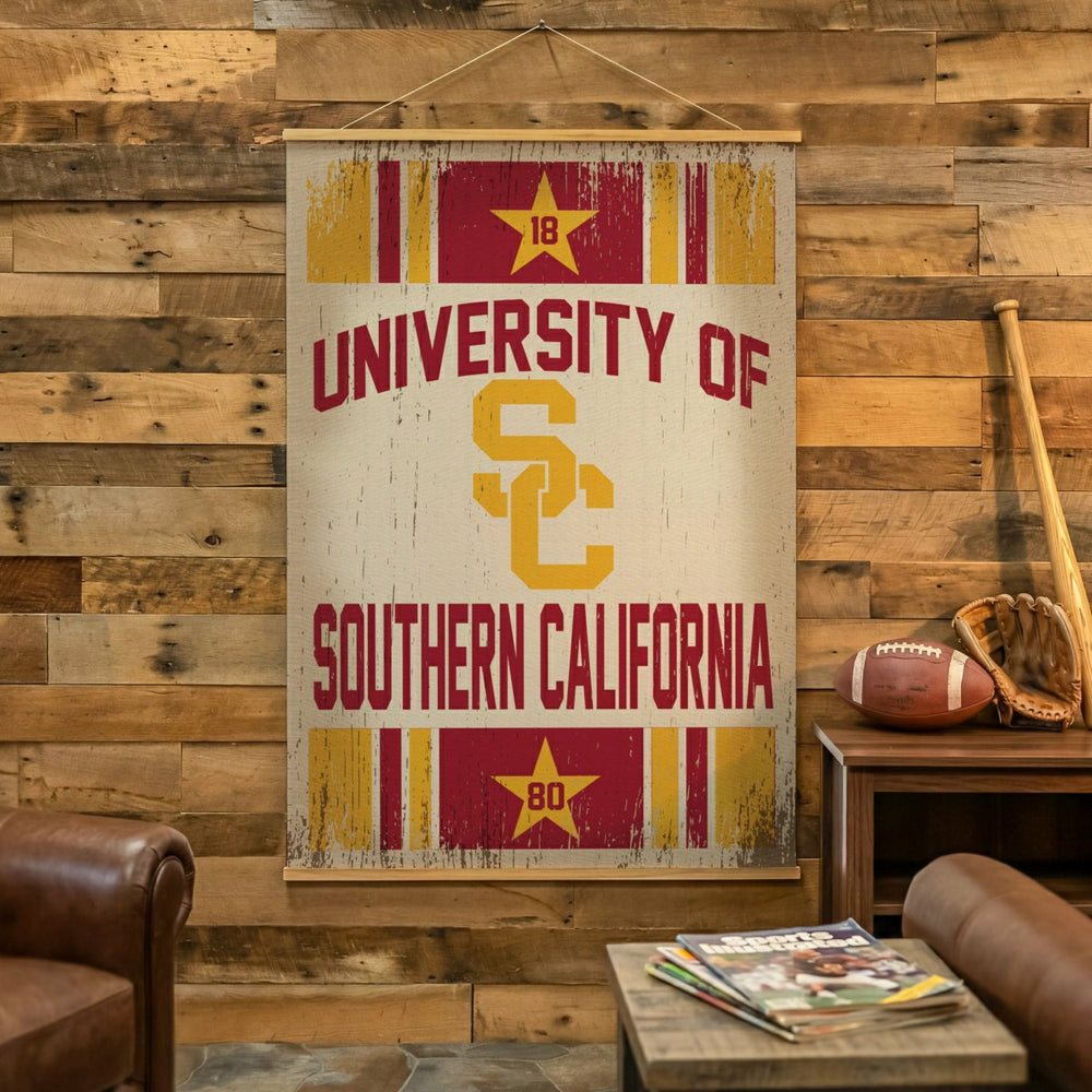 University of Southern California, Canvas Wall Tapestry, Large, 54x36 - Collegiate Home