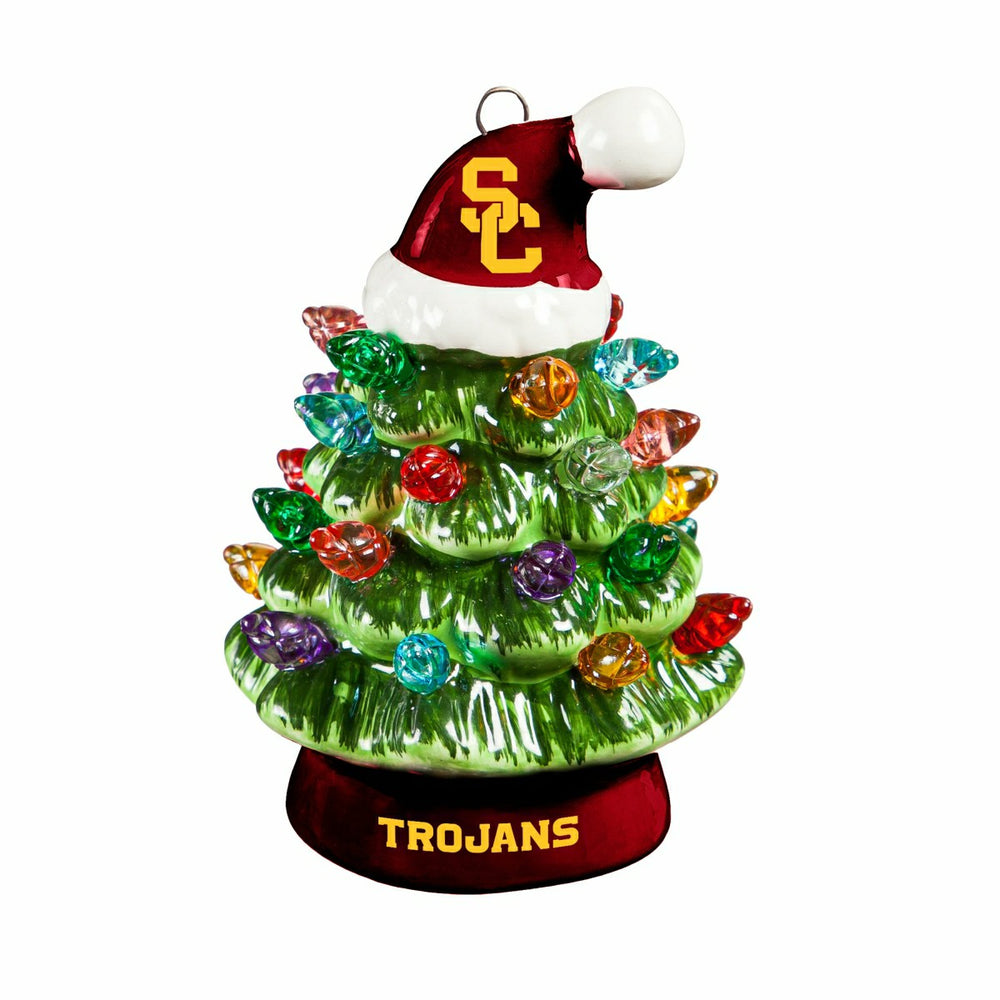 4" Mini LED Tabletop Christmas Tree, Set of 2, University of Southern  - Collegiate Home