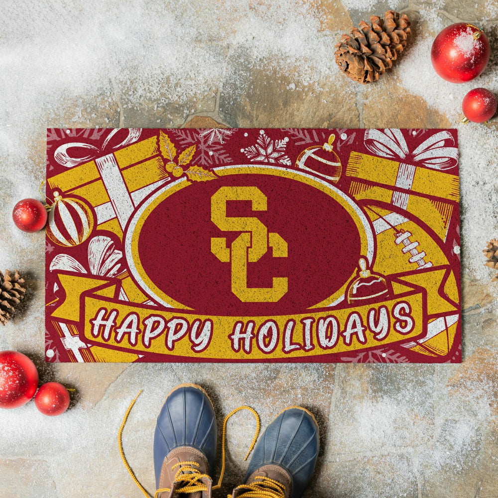University of Southern California Holiday PVC Mat, 28"x16" - Collegiate
