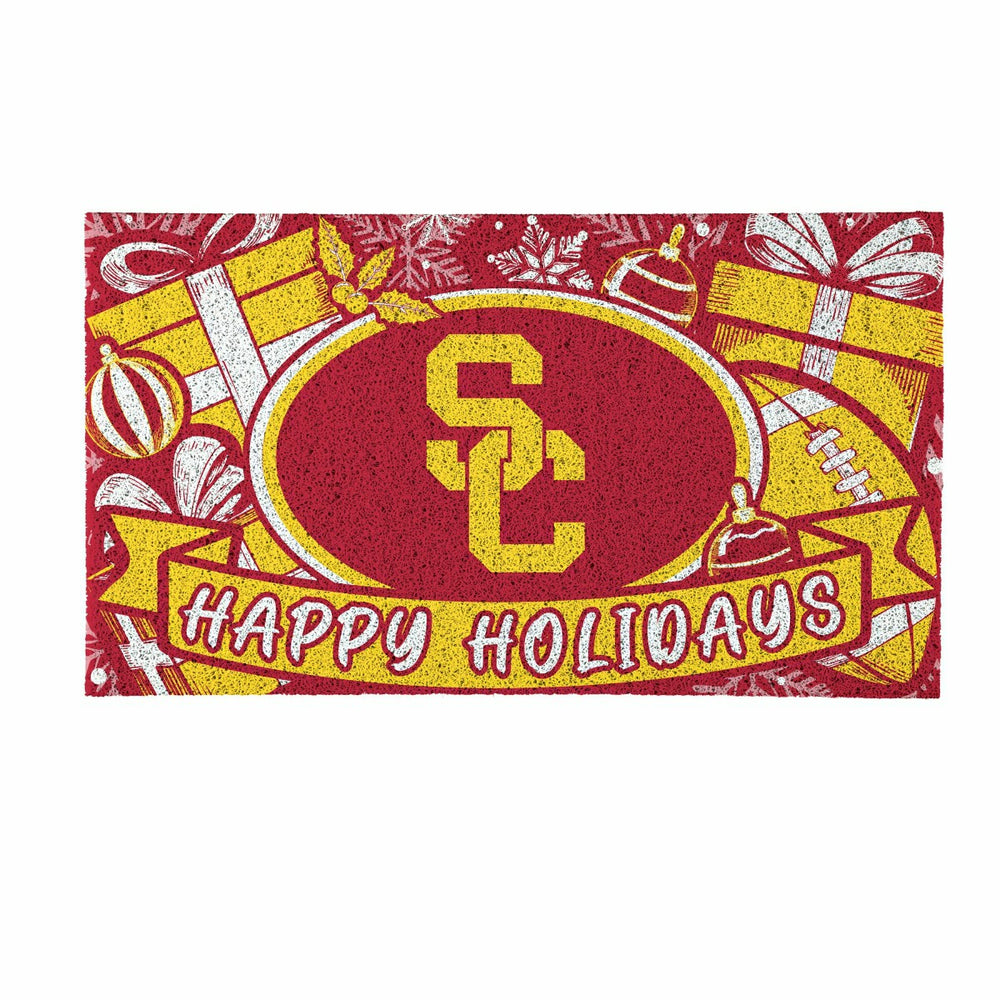 University of Southern California Holiday PVC Mat, 28"x16" - Collegiate