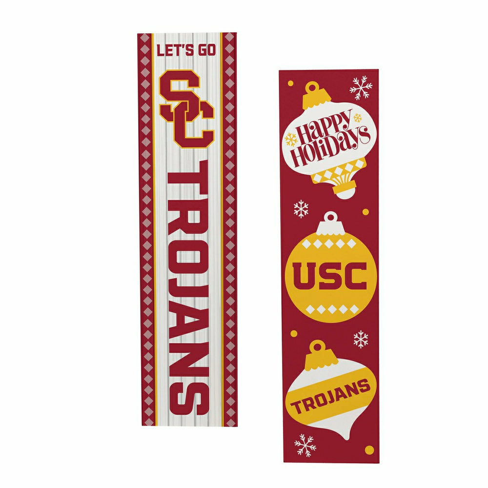 47" Double Sided Leaner, University of Southern California, Christmas - Collegiate Home
