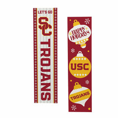 47" Double Sided Leaner, University of Southern California, Christmas - Collegiate Home