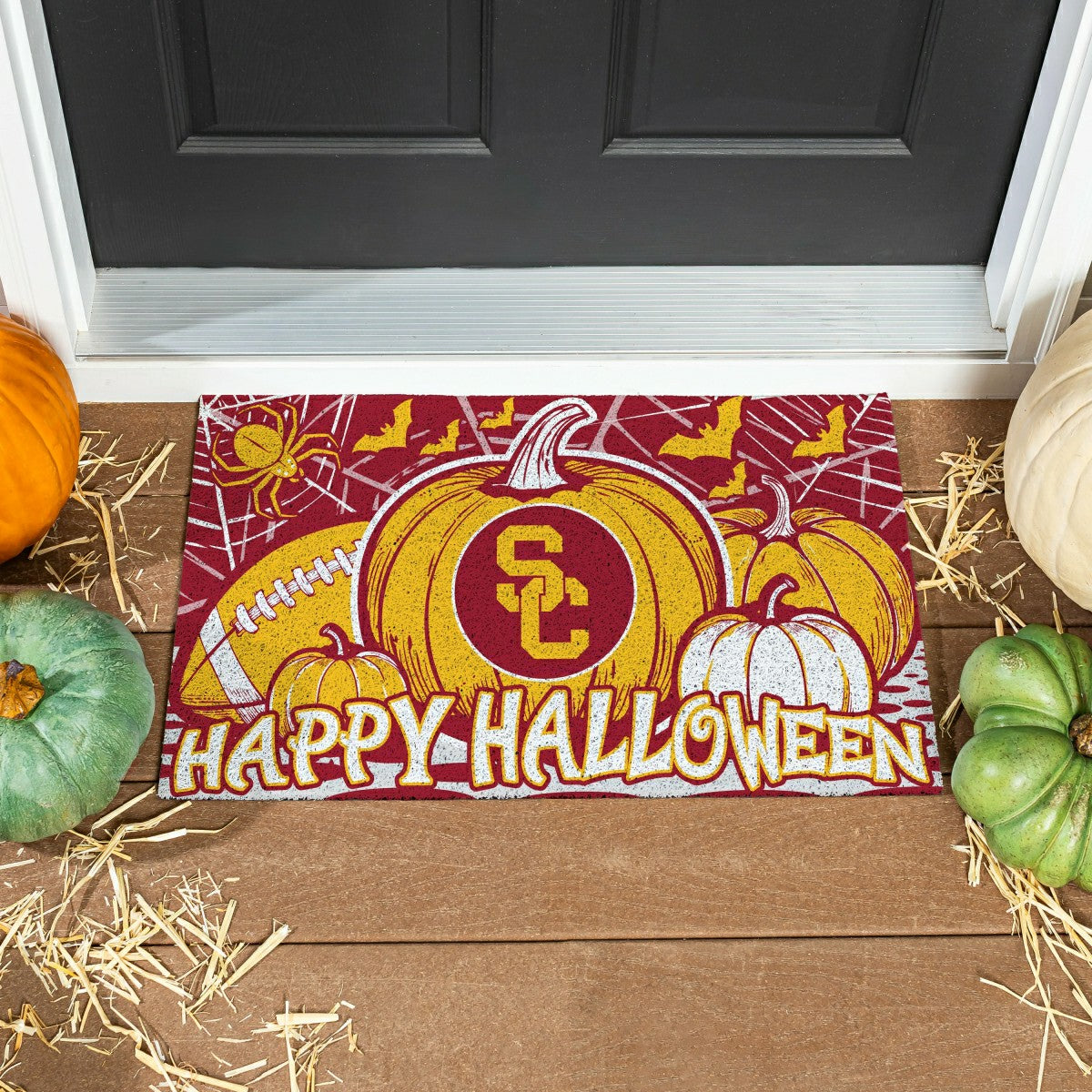 University of Southern California Halloween PVC Mat, 28"x16" - Collegiate