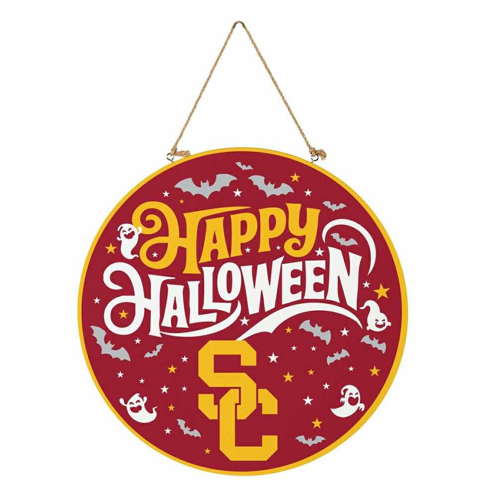 University of Southern California Halloween Round Door Décor with Hang - Collegiate Home