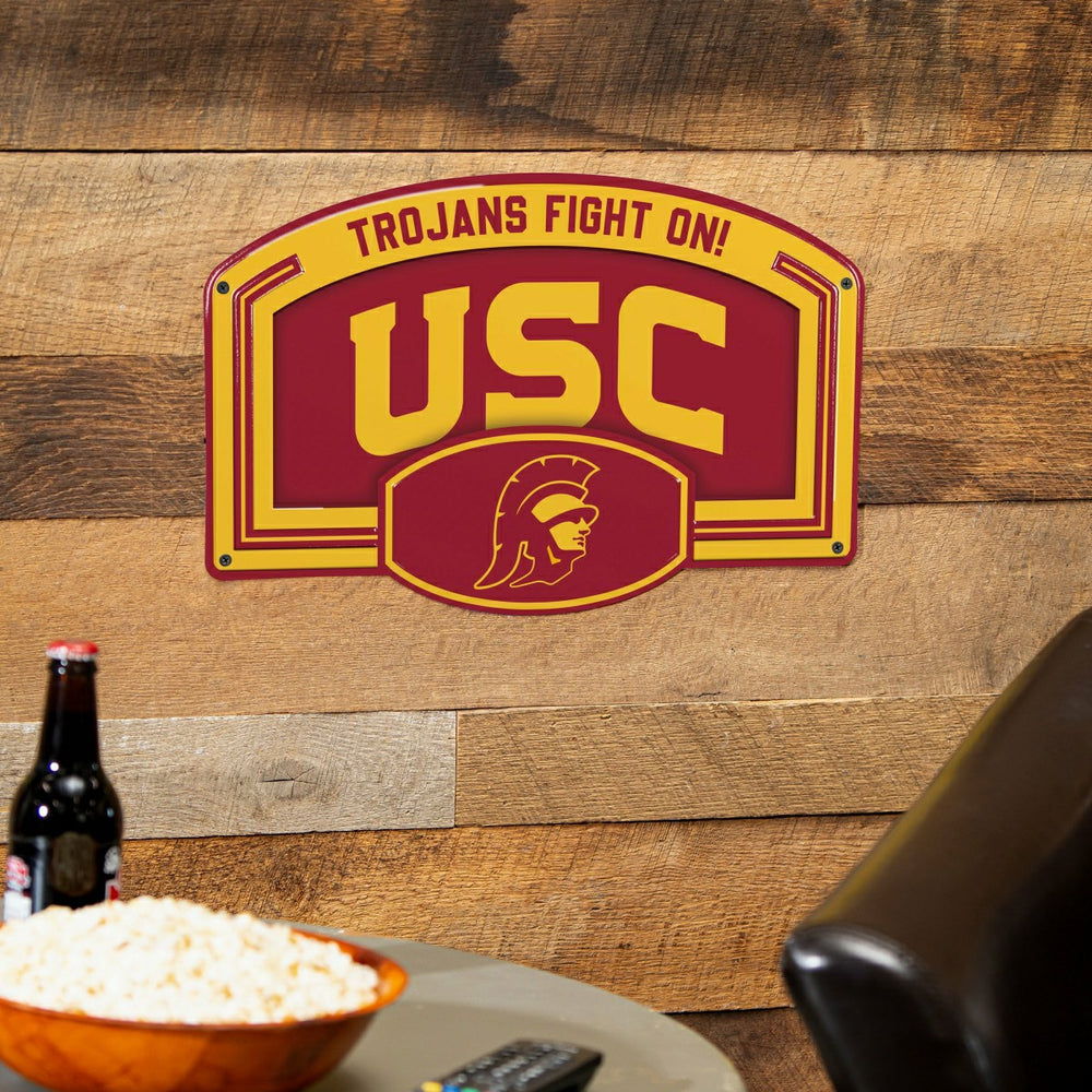 University of Southern California USA Embossed Steel Wall Sign, 11" x  - Collegiate Home
