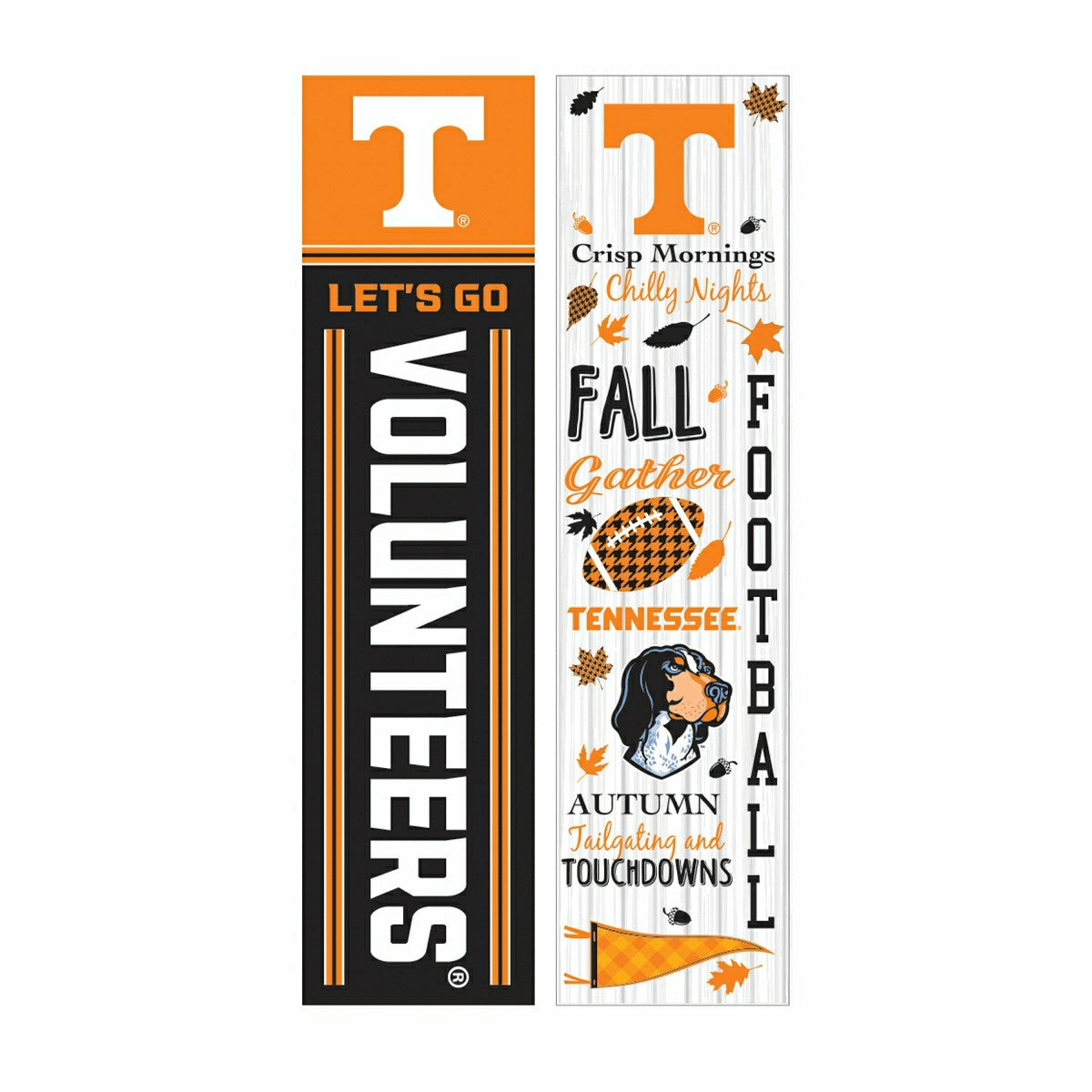 46" Double Sided Leaner, University of Tennessee, Fall Seasonal - Collegiate Home