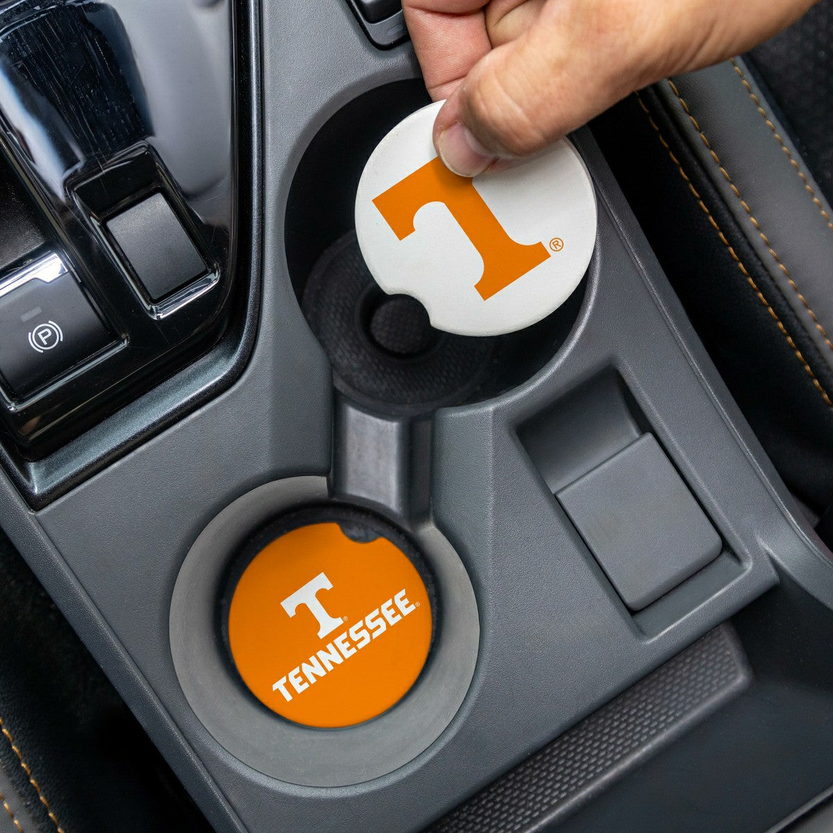 University of Tennessee Car Coaster Set, 2pc - Collegiate Home