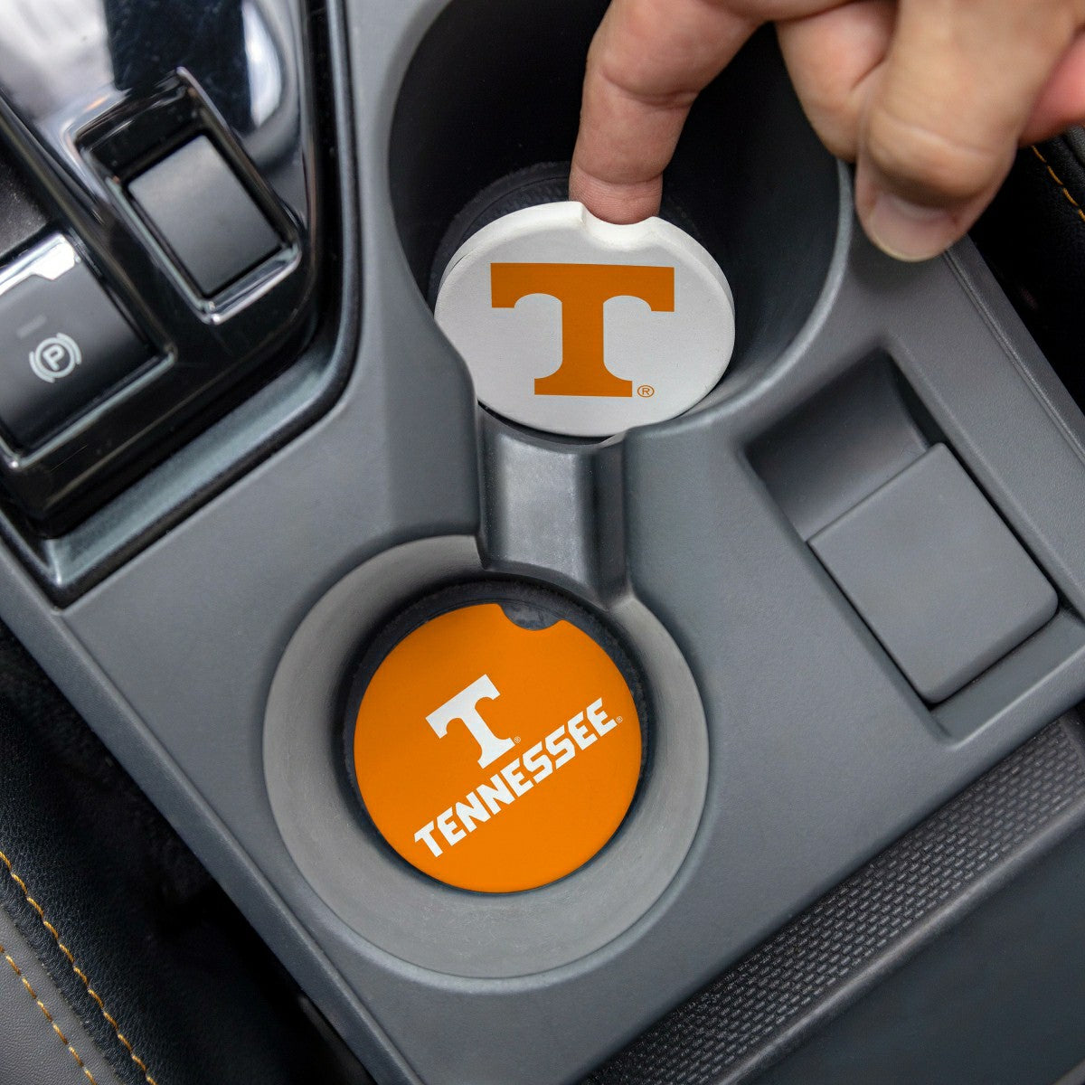 University of Tennessee Car Coaster Set, 2pc - Collegiate Home