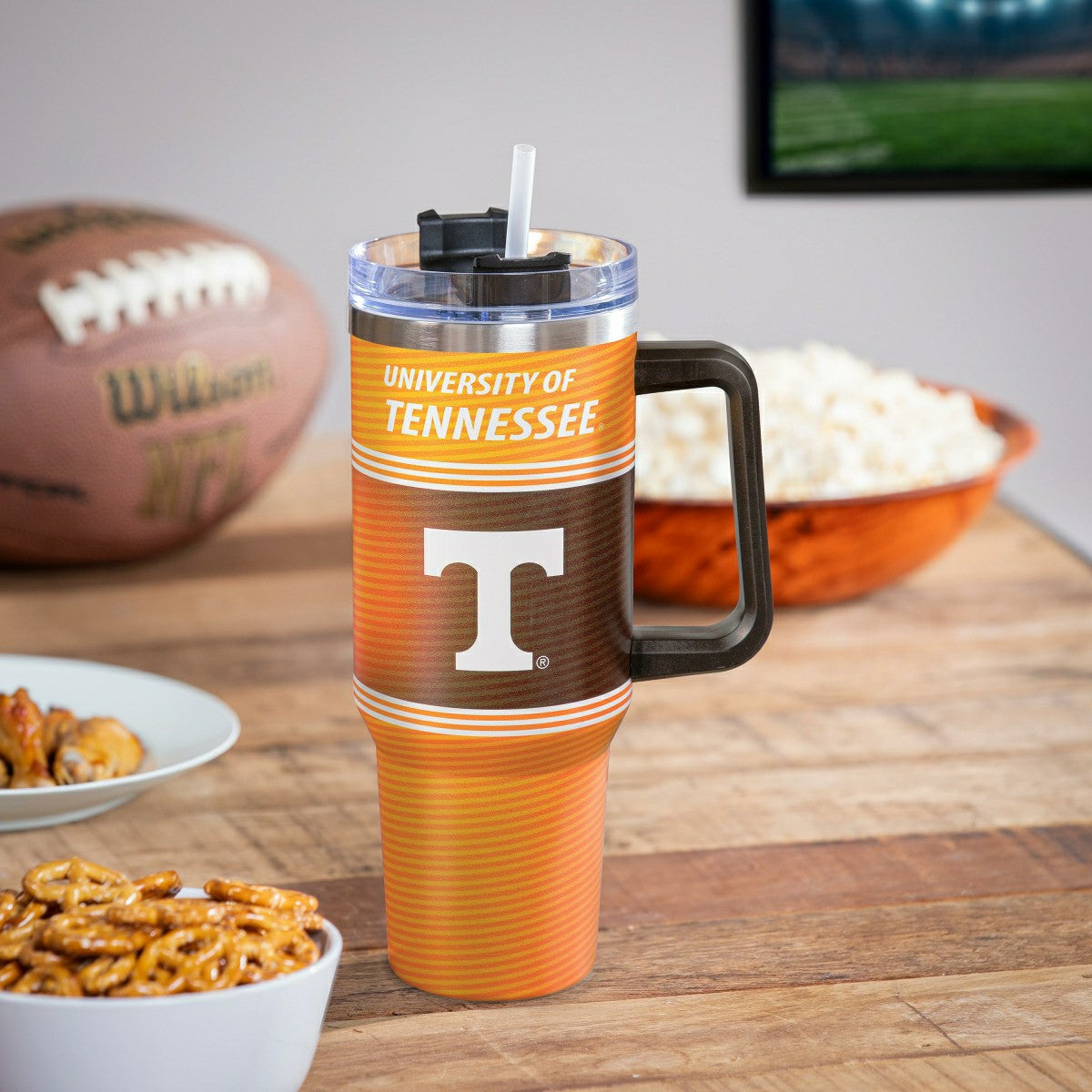 40oz Stainless Steel Canyon Cup w/ Straw, University of Tennessee - Collegiate Home
