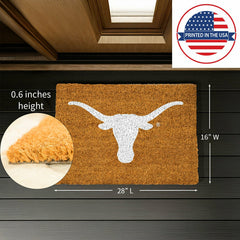 Coir Mat, 16"x28", University of Texas - Collegiate