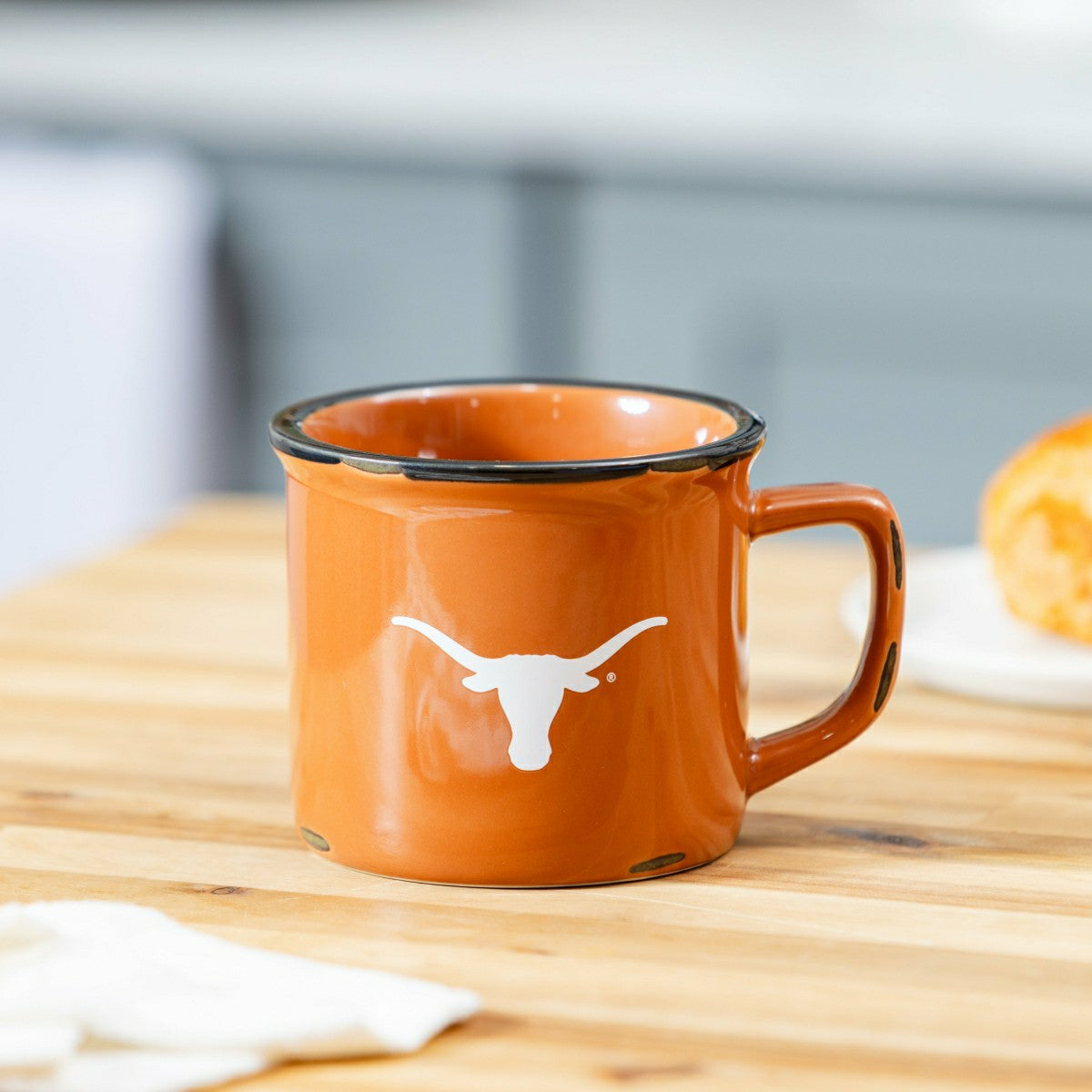 University of Texas Ceramic Camp Cup with Enamel Finish, 14oz - Collegiate Home