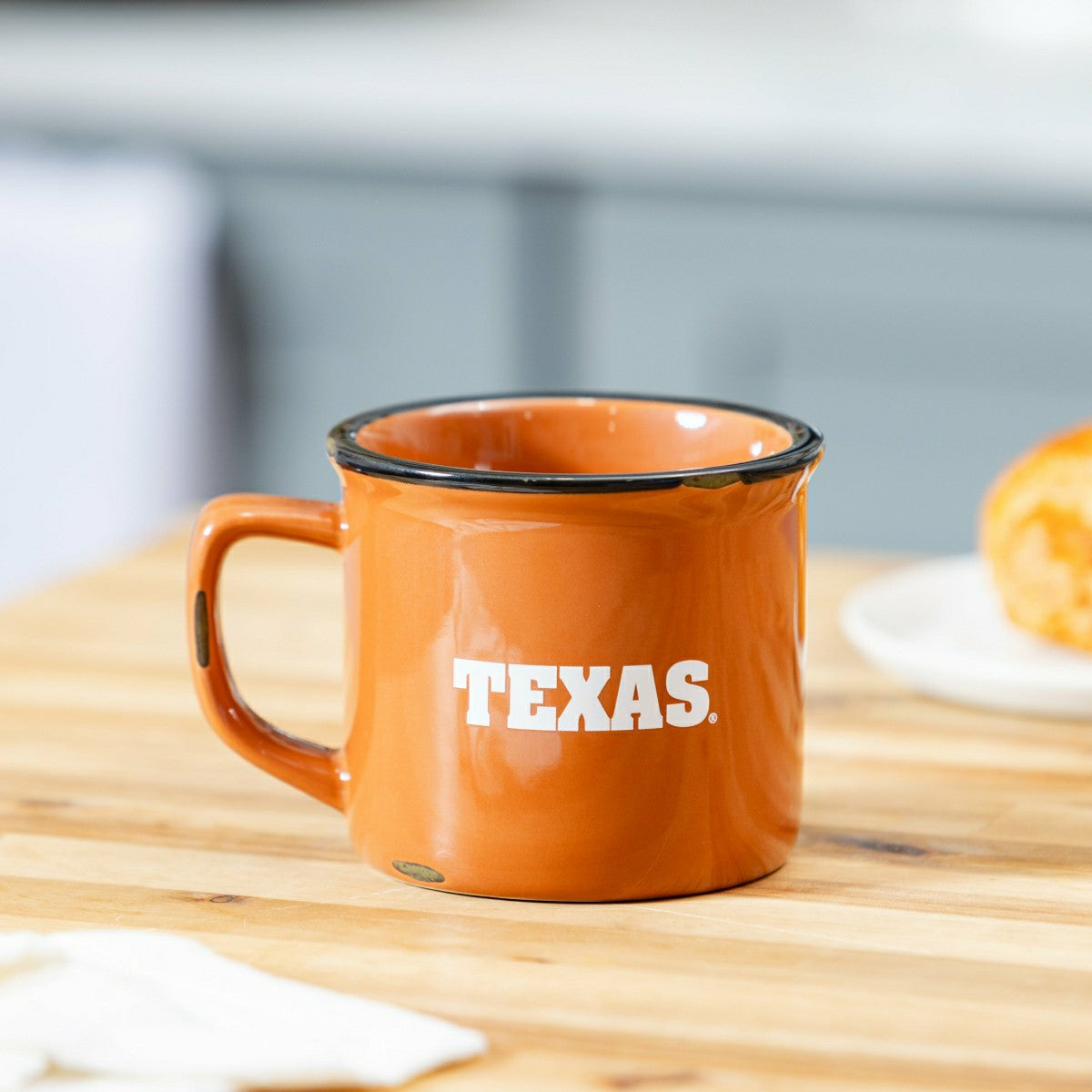 University of Texas Ceramic Camp Cup with Enamel Finish, 14oz - Collegiate Home