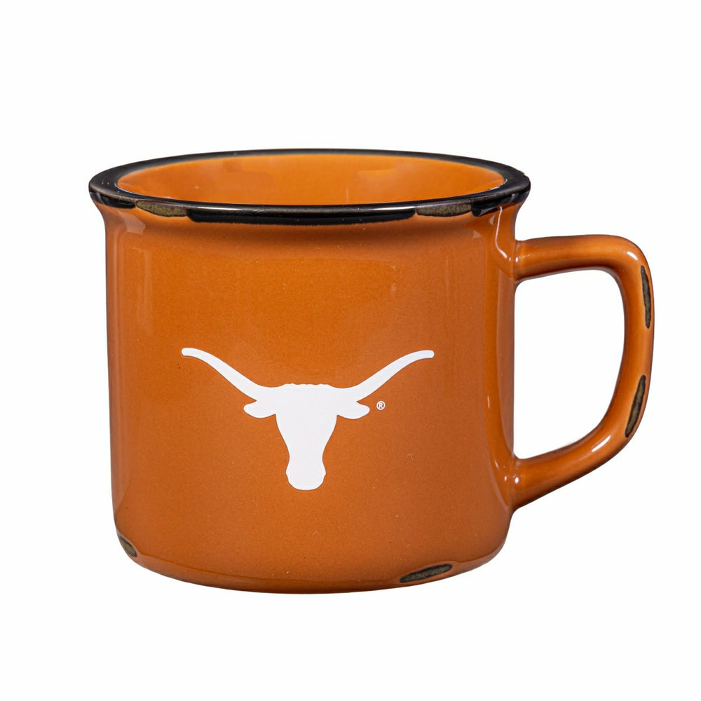 University of Texas Ceramic Camp Cup with Enamel Finish, 14oz - Collegiate Home