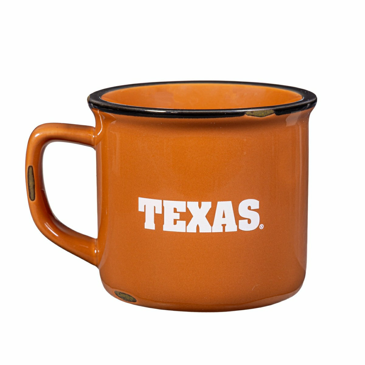 University of Texas Ceramic Camp Cup with Enamel Finish, 14oz - Collegiate Home