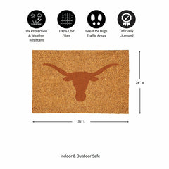 University of Texas Large Full Color Coir Mat, 36"x24" - Collegiate