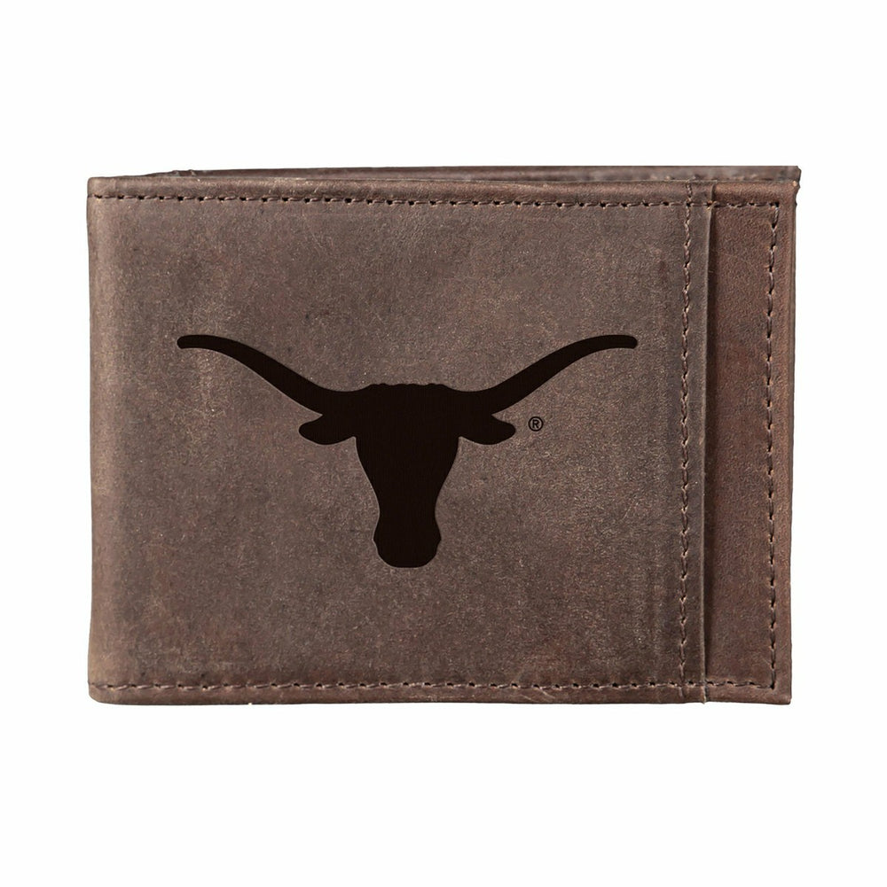 Front Pocket Wallet w/ RFID Blocking, University of Texas, Brown - Collegiate Home