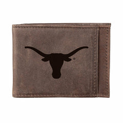 Front Pocket Wallet w/ RFID Blocking, University of Texas, Brown - Collegiate Home