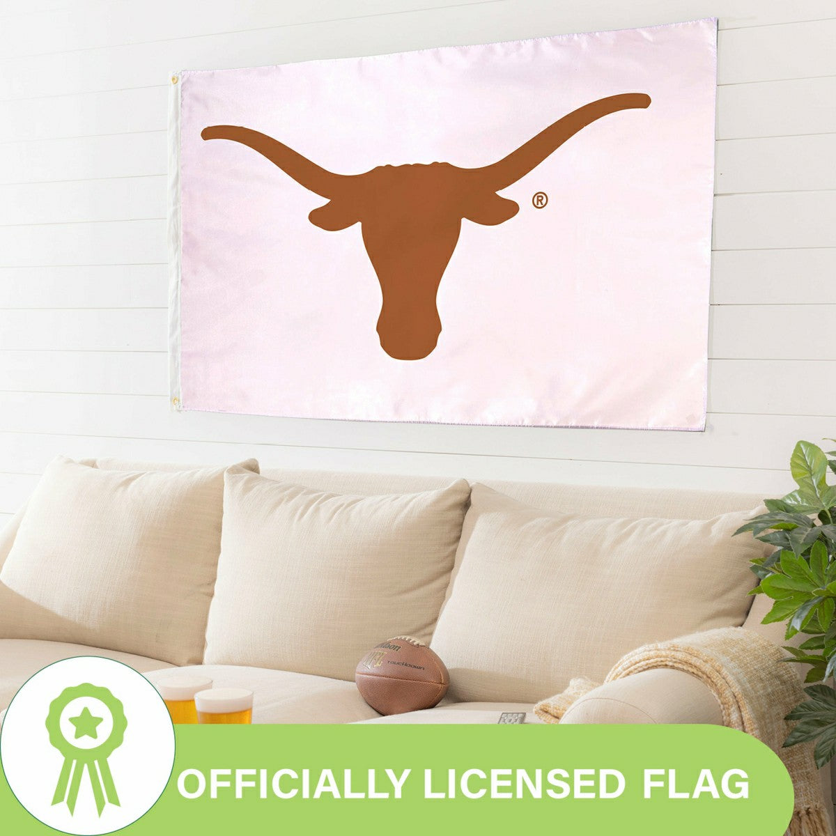 University of Texas Single Sided Flag w/ 2 Grommets, 3'x5' - Collegiate Home
