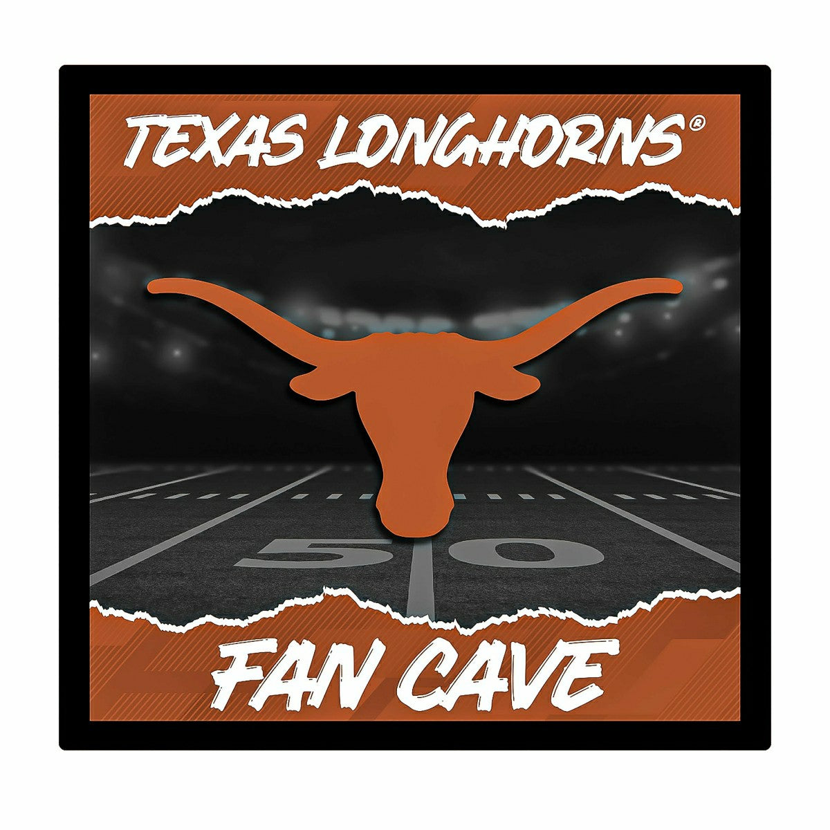 University of Texas 23"H x 23"L LED Wall Decor, Edgelite, Square - Collegiate Home