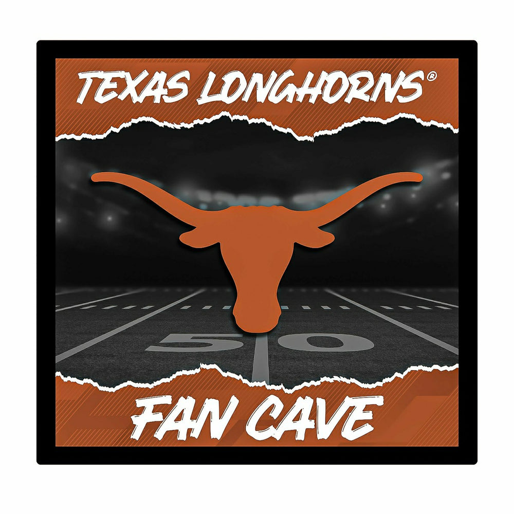 University of Texas 23"H x 23"L LED Wall Decor, Edgelite, Square - Collegiate Home