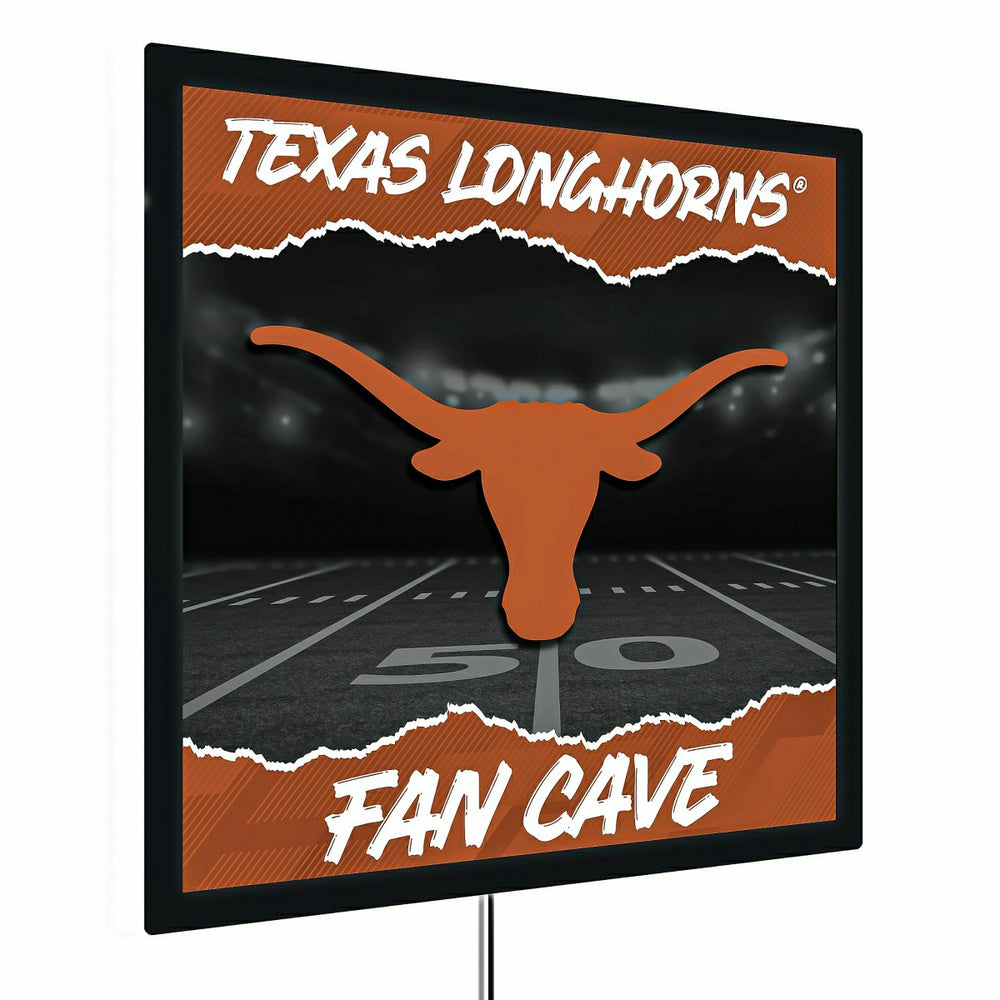 University of Texas 23"H x 23"L LED Wall Decor, Edgelite, Square - Collegiate Home