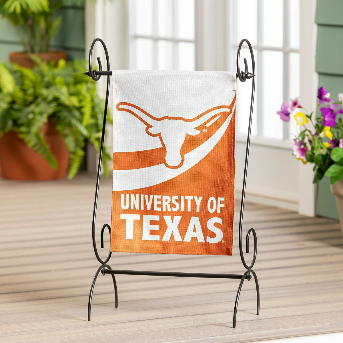 University of Texas Burlap Flag GDN Size - Collegiate Home