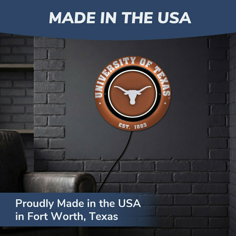 University of Texas, Metal Lite, Round - Collegiate