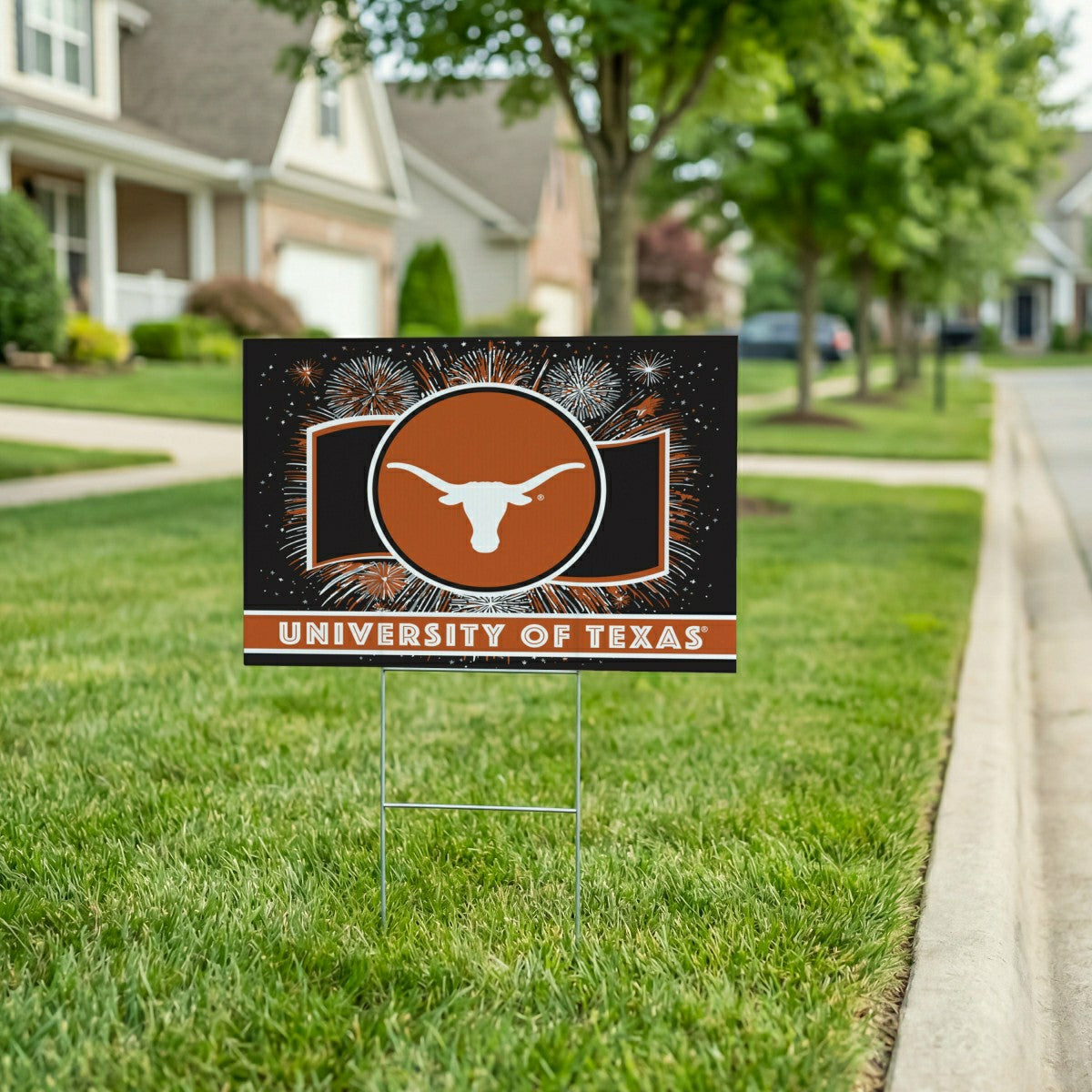 University of Texas Yard Sign, Patriotic - Collegiate Home
