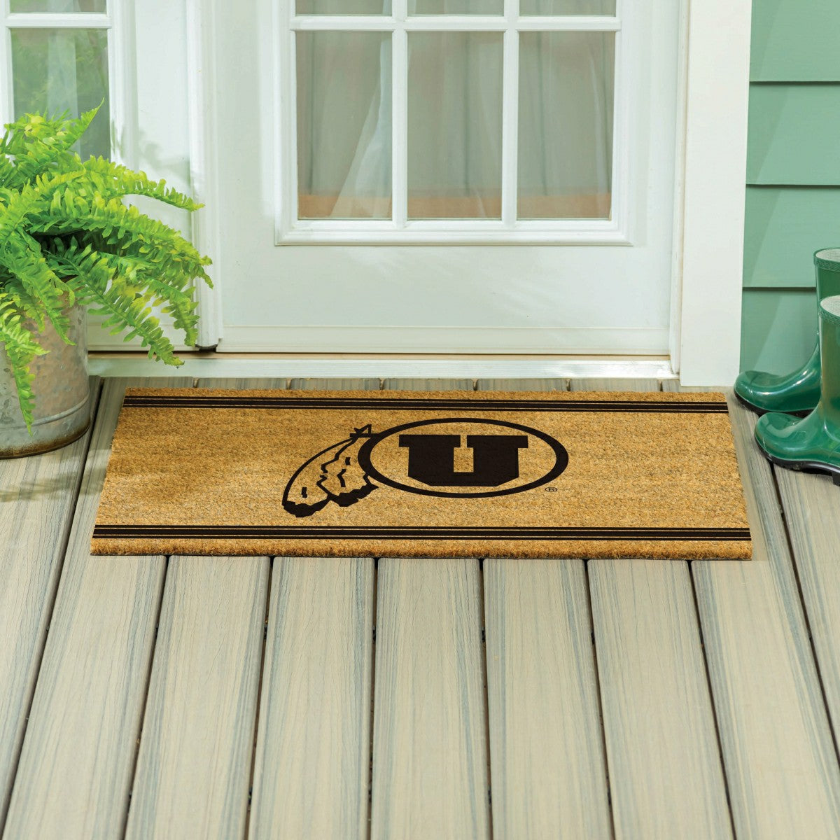 University of Utah Large One Color Coir Mat, 36"x24" - Collegiate