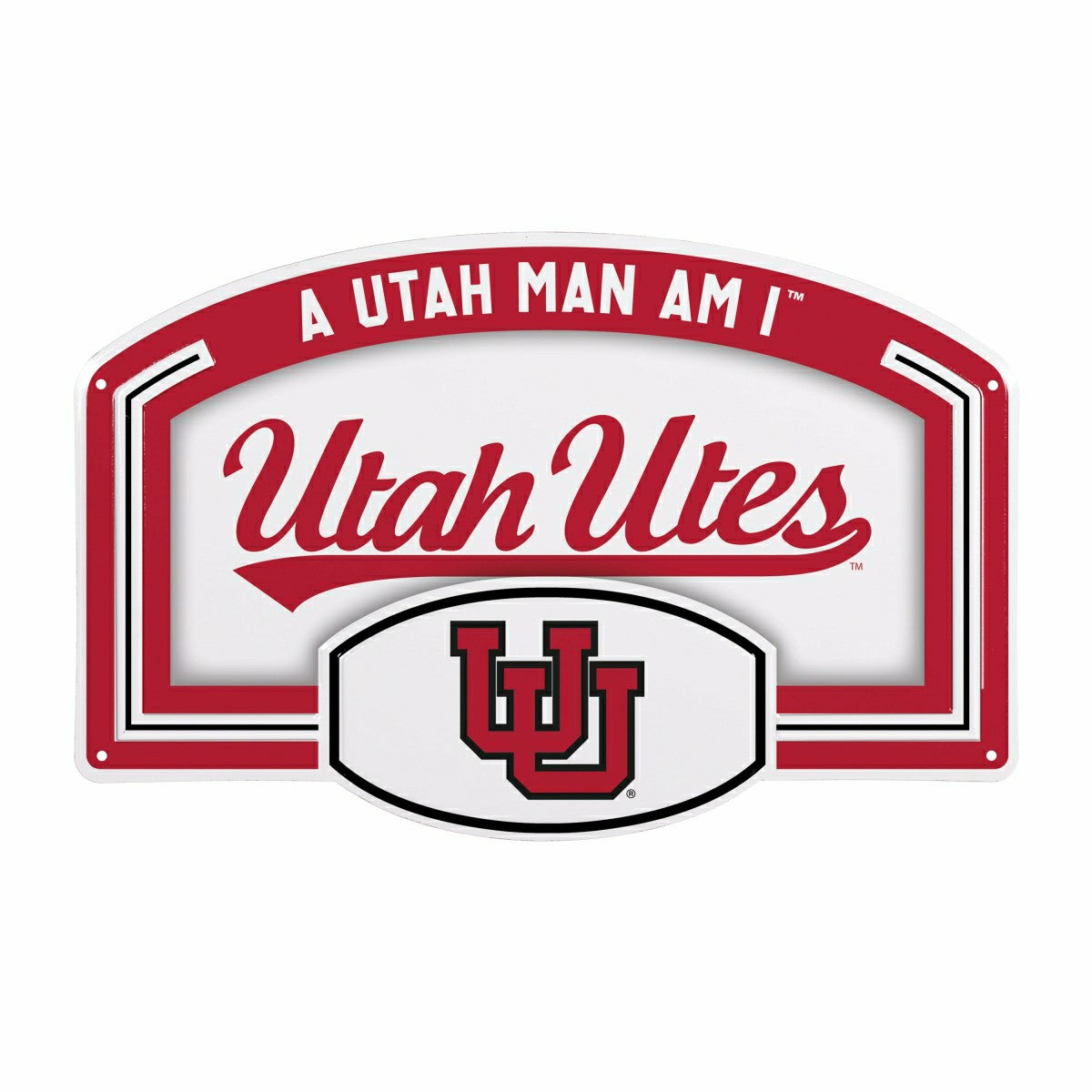 University of Utah USA Embossed Steel Wall Sign, 11" x 17" - Collegiate Home