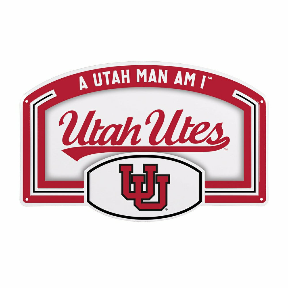 University of Utah USA Embossed Steel Wall Sign, 11" x 17" - Collegiate Home