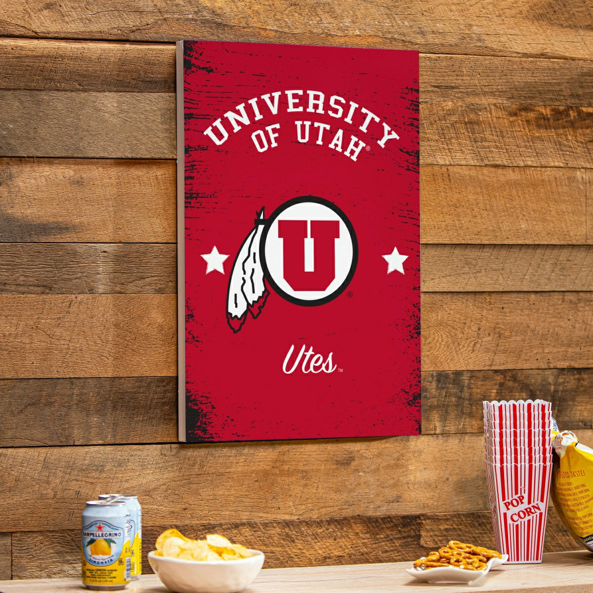 University of Utah Wood Wall Sign, 16x24 - Collegiate Home