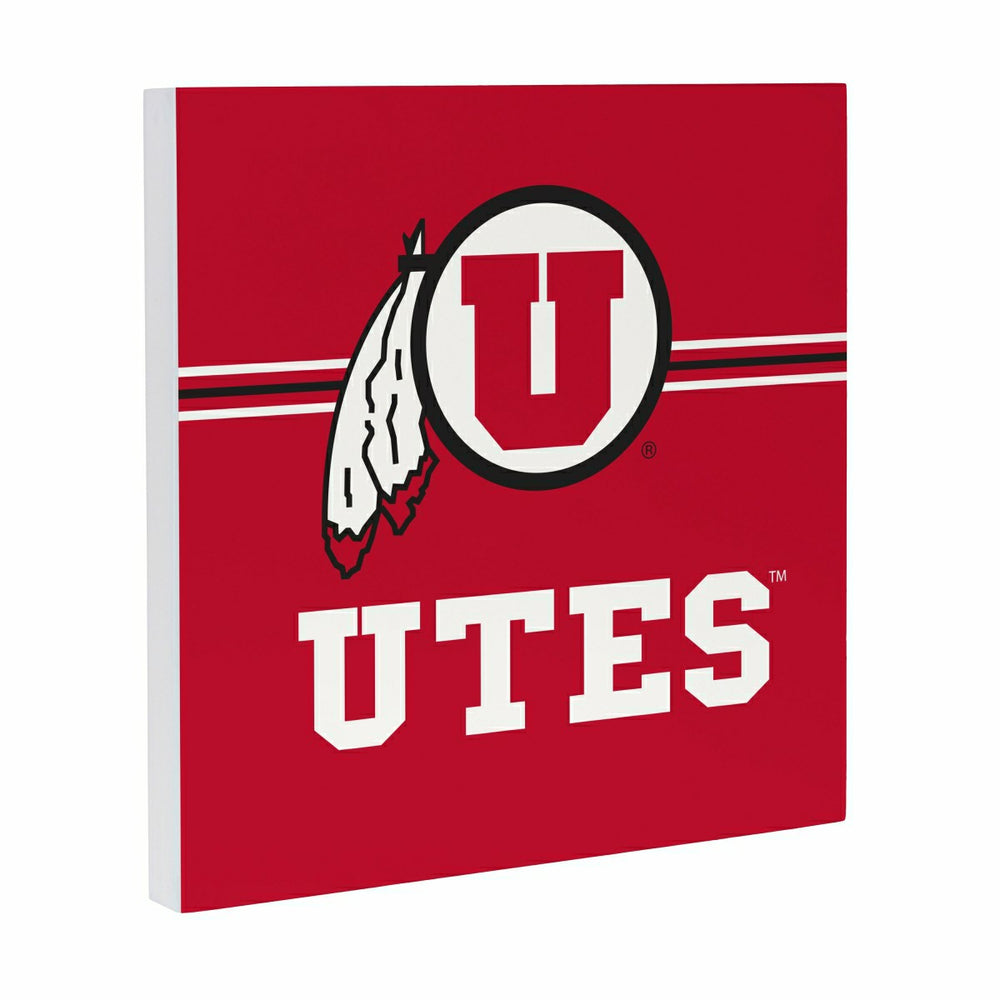 University of Utah Wood Wall Sign, 12x12 - Collegiate Home